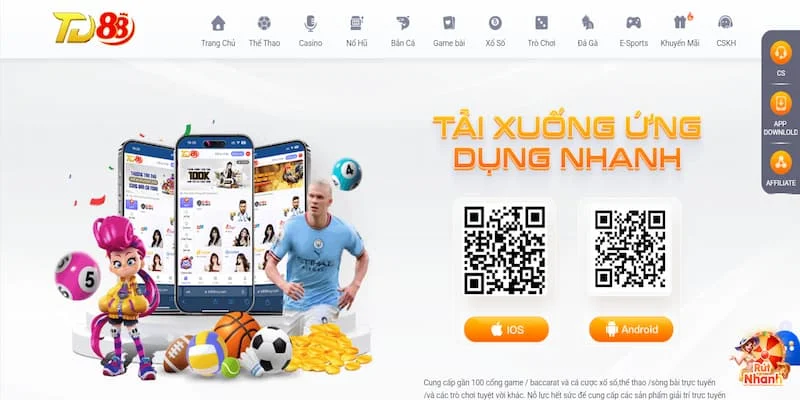 Tải app TD88 – Mang thiên đường giải trí về thiết bị của bạn 2 tai app td88 tren ios